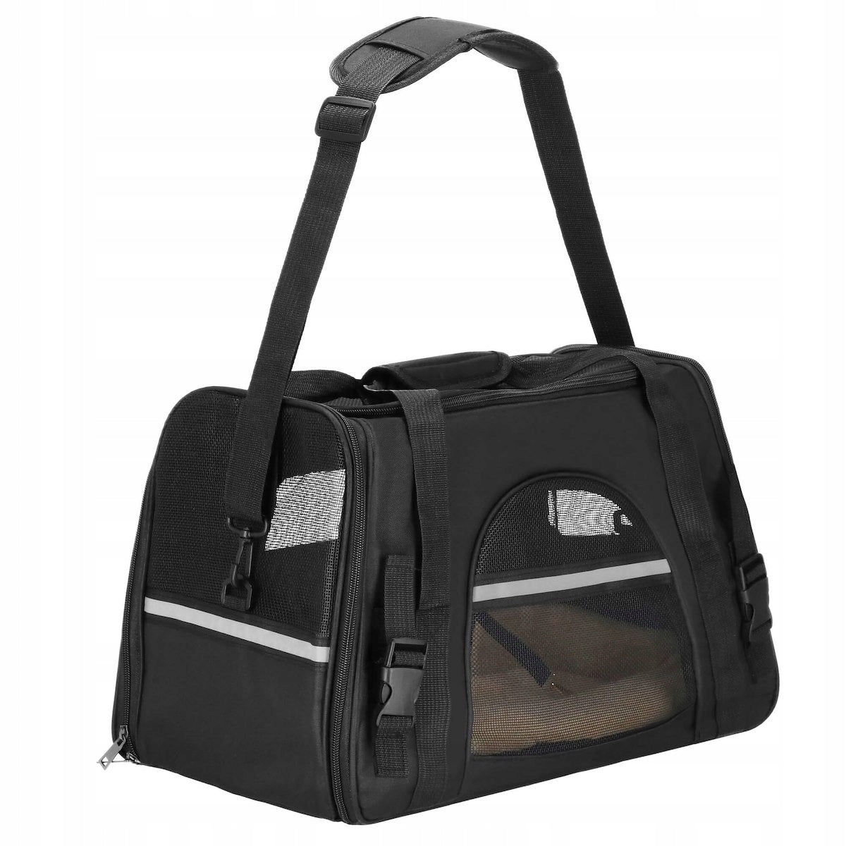 TRANSPORTER FOLDING CARRY BAG r.M FOR CAT DOG ANIMALS SOLID Color black