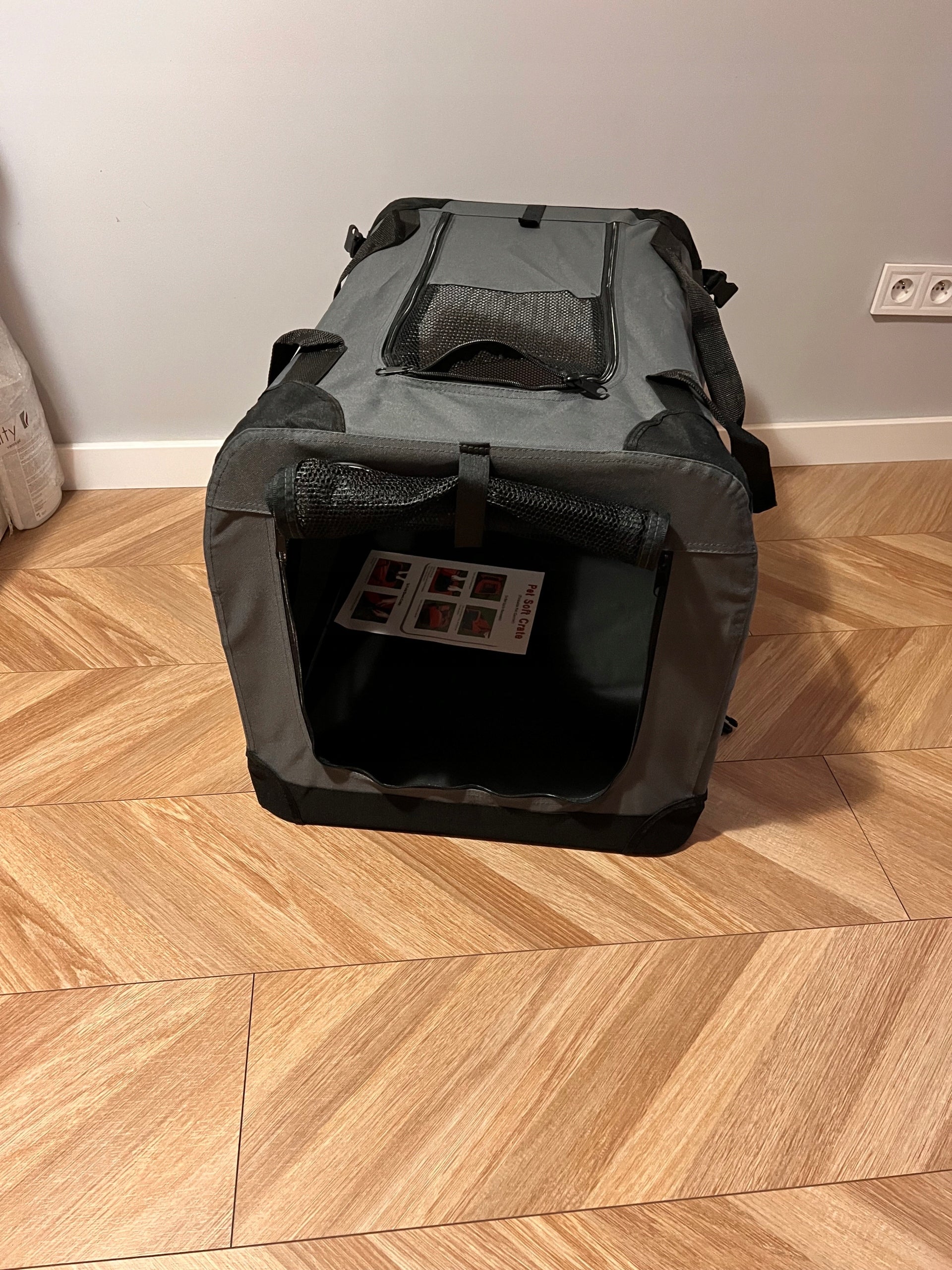 TRANSPORTER FOLDING PLAYPEN BAG BED WITH VENTILATION FOR DOG 52x52x70 Kind carrier