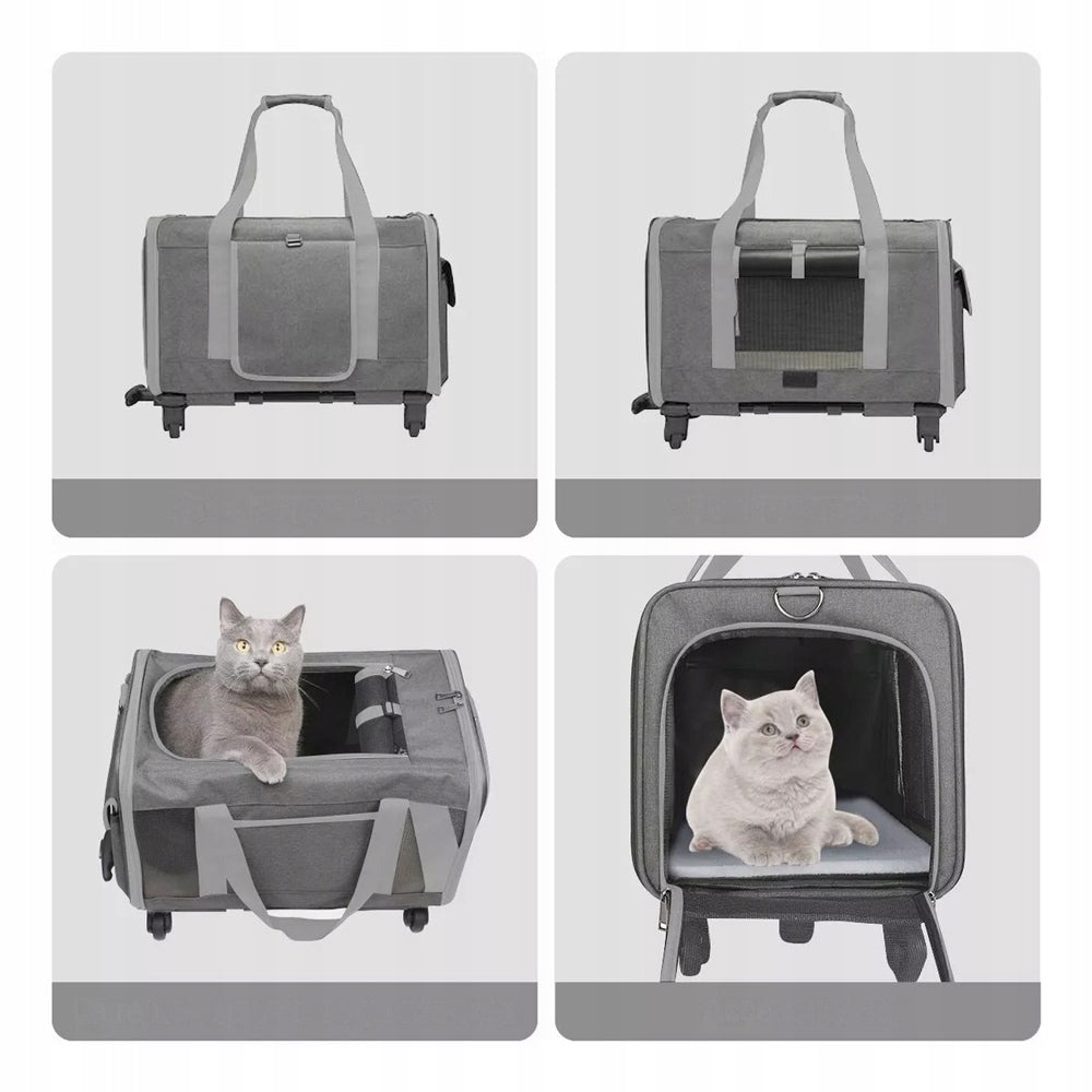TRANSPORTER FOR CAT/DOG On Wheels 48*32*40cm grey Kind carrier
