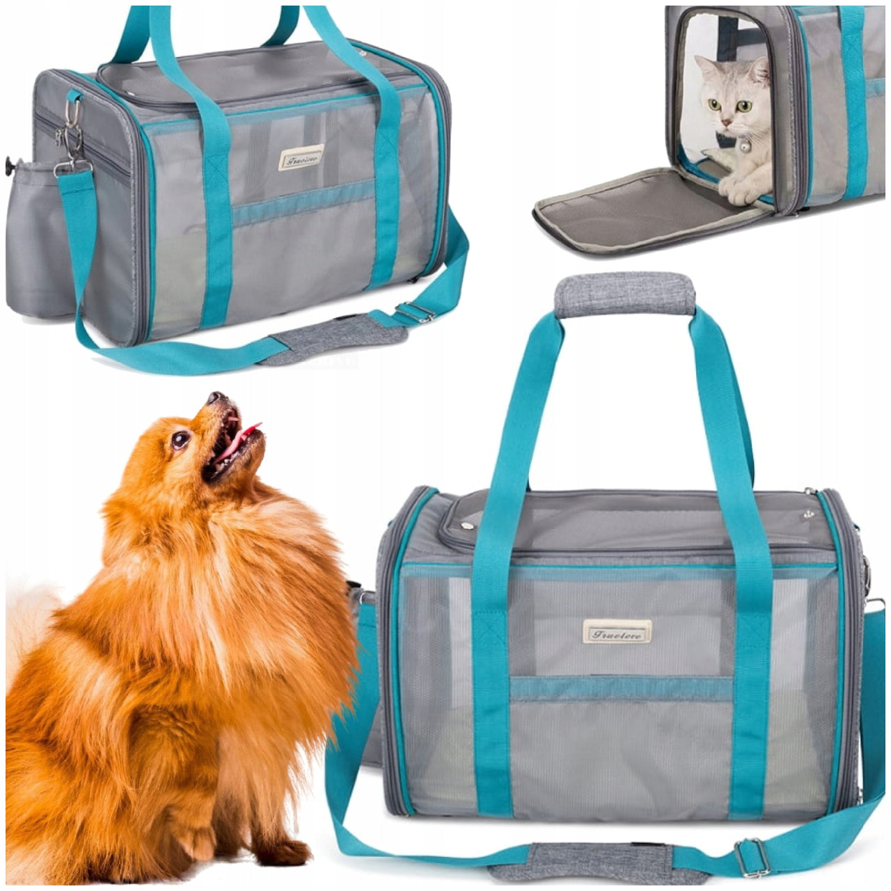 TRANSPORTER FOR DOG AND CAT TRUELOVE BLUE 42,5cm x 27cm x 26cm