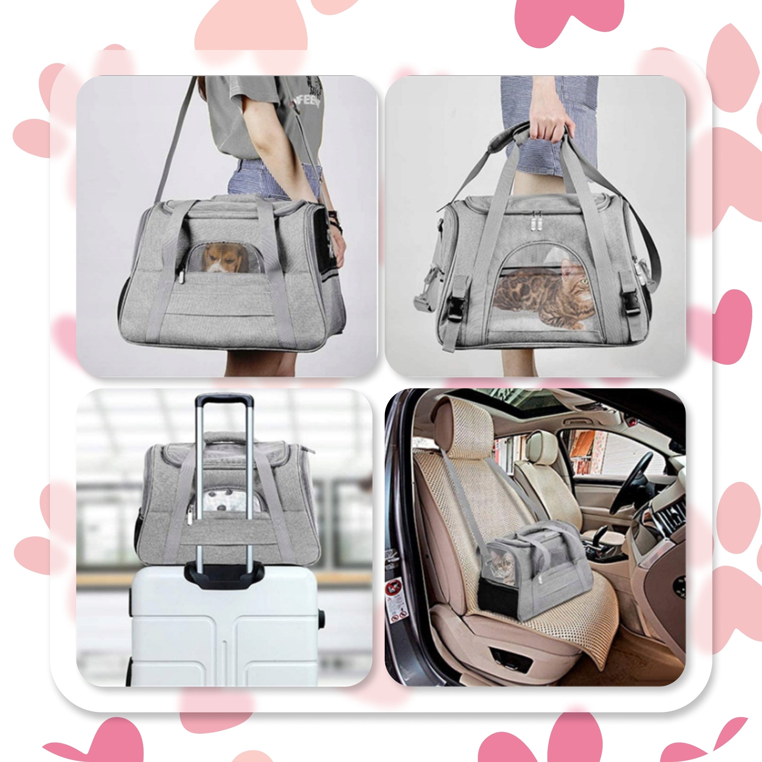 TRANSPORTER FOR LARGE CAT DOG BAG RIGID SOFT BED 43*25*28 CM Trade name TORBA TRANSPORTER DLA KOTA PSA MOCNA DUŻA