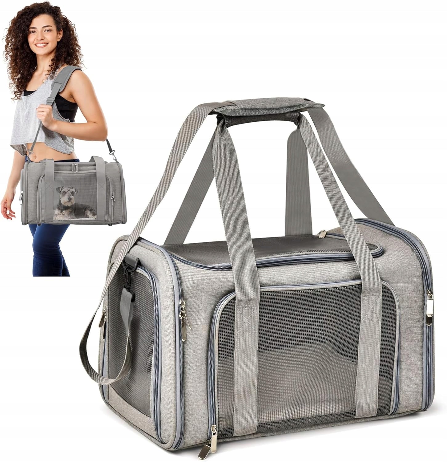 TRANSPORTER For Cat Dog Rabbit Animal Carrying Bag Shoulder Playpen Product depth 28 cm