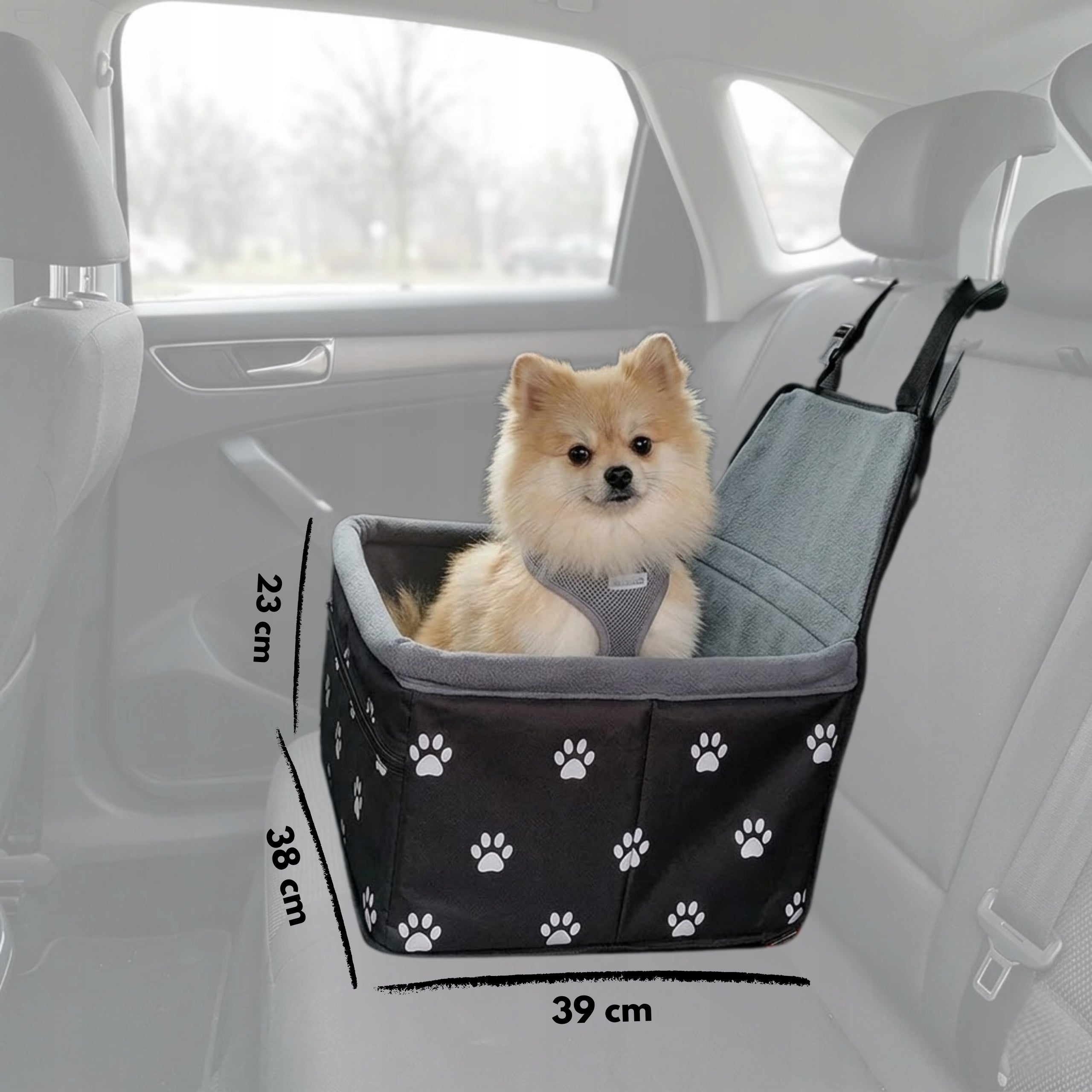 TRANSPORTER PREMIUM CAR SEAT FOR CAT DOG TRAVEL TO CAR BELTS Main material other