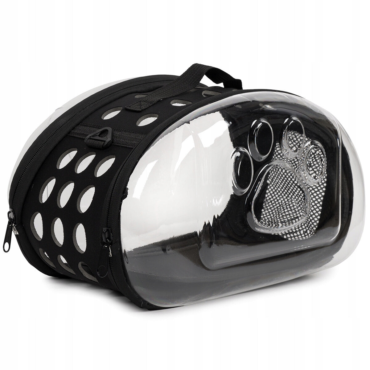 TRANSPORTER TRANSPARENT BAG FOR SMALL ANIMALS CAT DOG - S BLACK Kind carrier