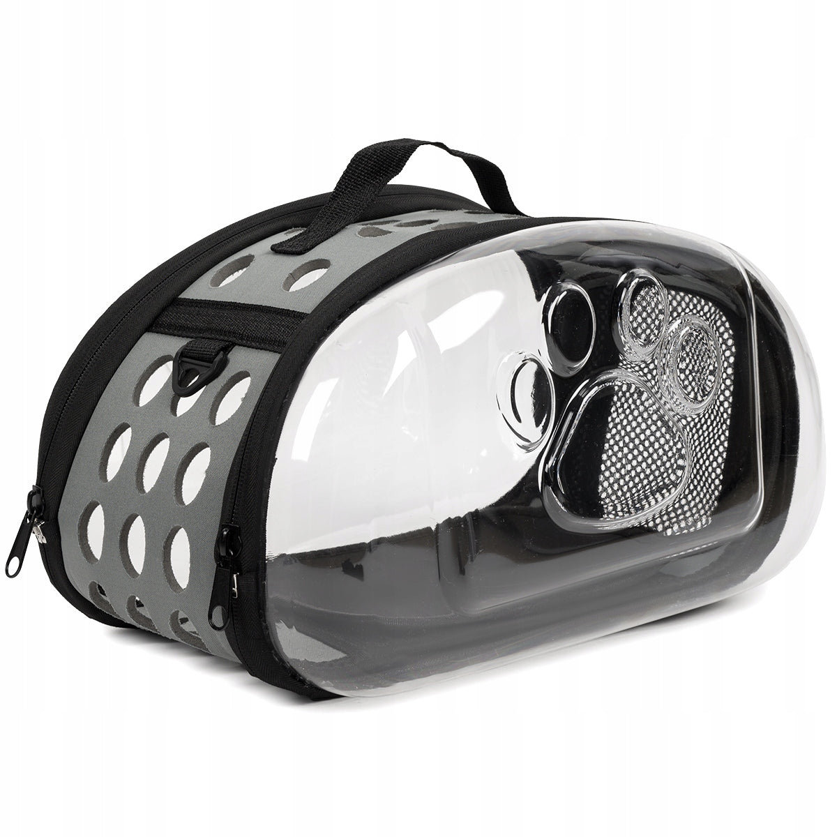 TRANSPORTER TRANSPARENT BAG FOR SMALL ANIMALS CAT DOG - S GREY Manufacturer code TRANSPORTER