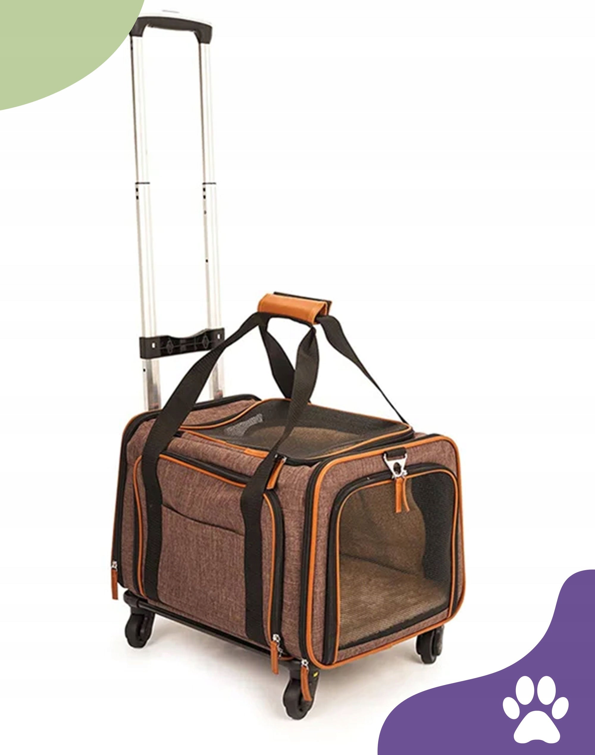 TRANSPORTER TRAVEL SUITCASE ON WHEELS DOG CAT BAG + FOLDING BOWL Trade name Walizka do przewożenia psa kota