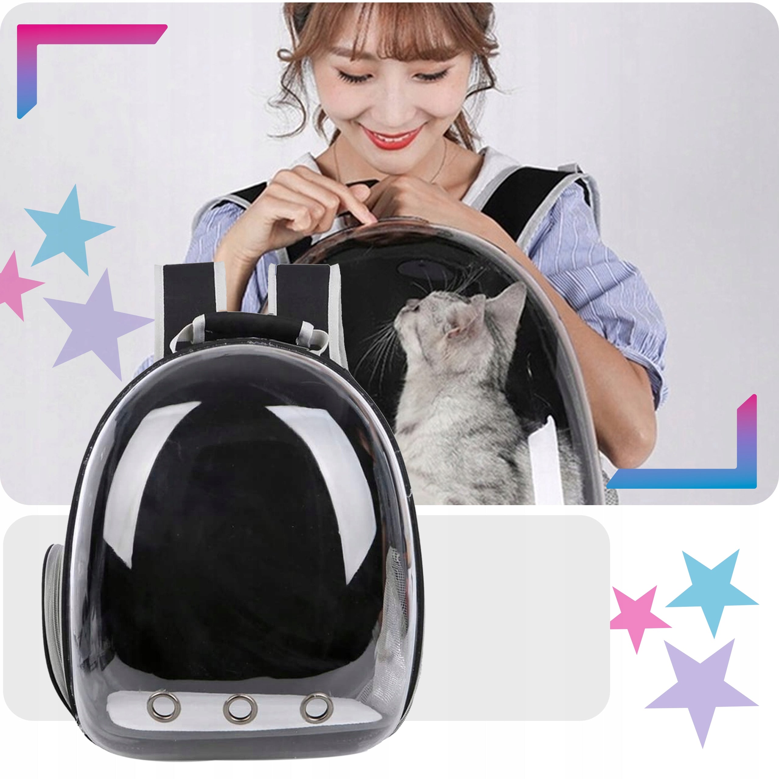 TRANSPORTER for CAT DOG bag large backpack TRAVEL STRONG Animals sturdy Brand GALAXIA