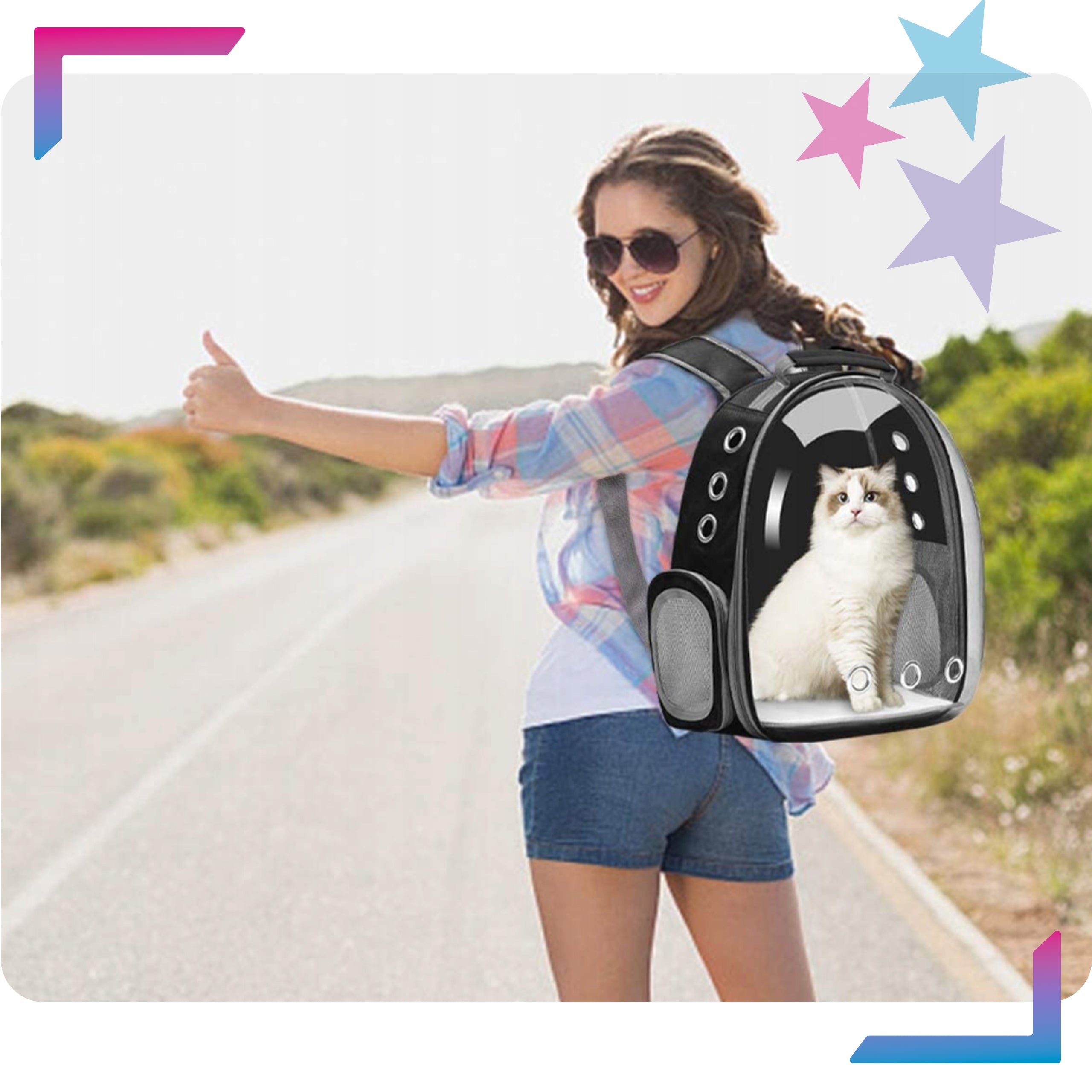 TRANSPORTER for CAT DOG bag large backpack TRAVEL STRONG Animals sturdy Packaging status original