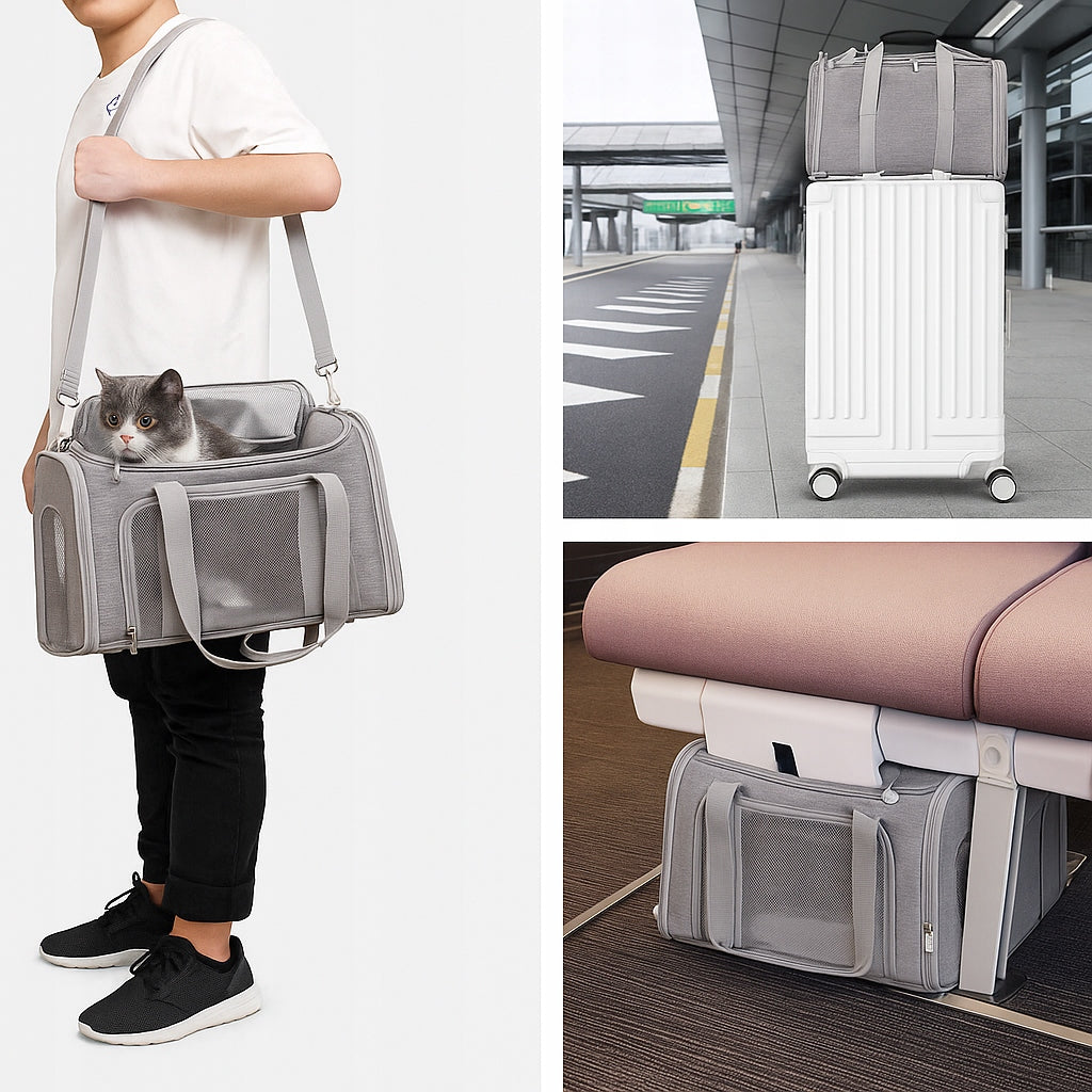 TRANSPORTER for cat dog bag with shoulder strap 50x35x35 L (I218) Product width 50 cm