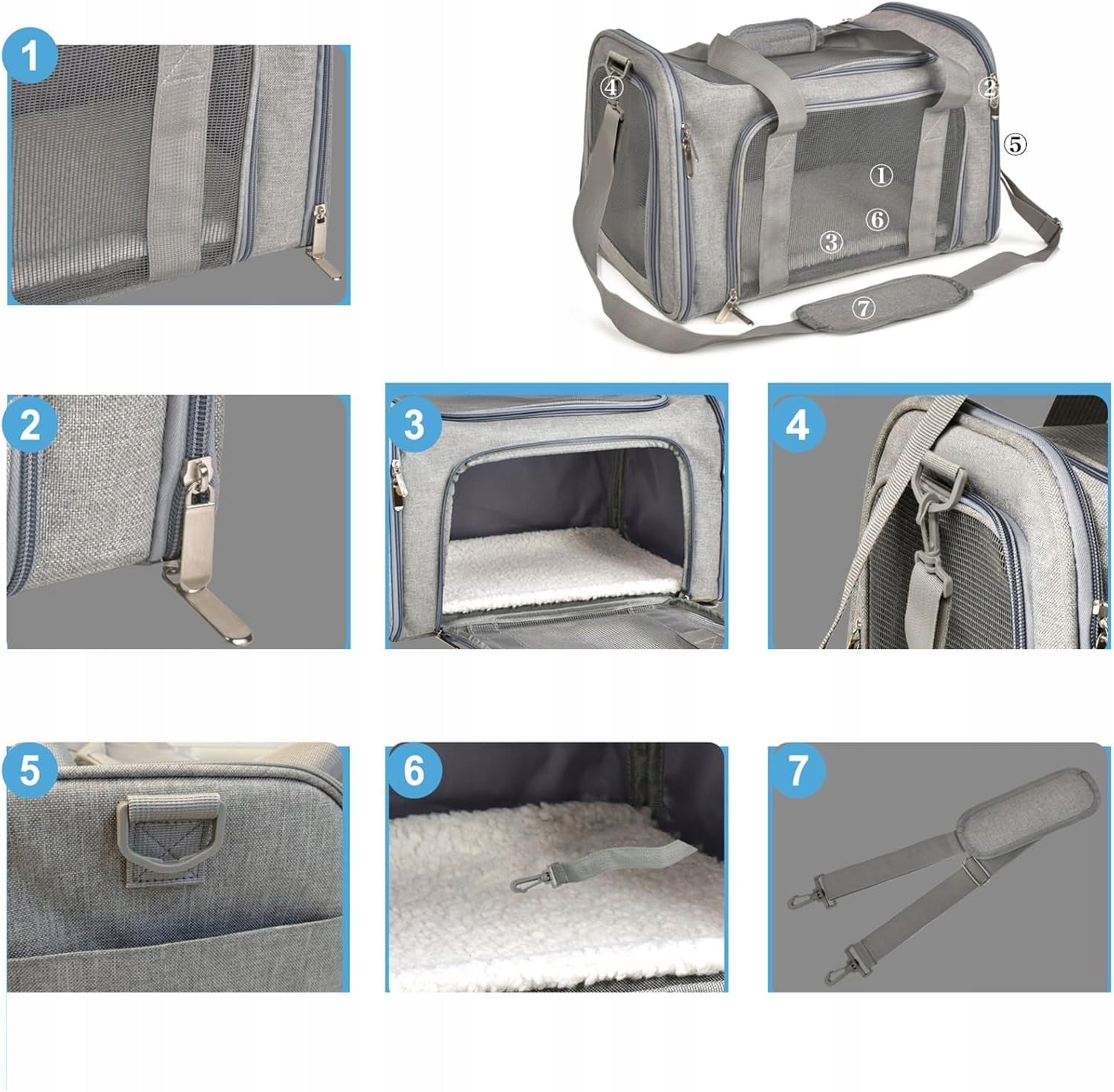 TRANSPORTER for cat dog bag with shoulder strap 50x35x35 L (I218) Trade name I218 L