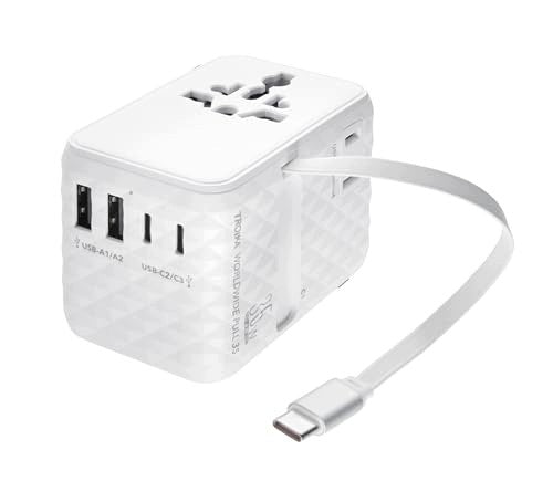TRAVEL ADAPTER UNIVERSAL USB C 35W FOR TRAVELER GIFT FOR HOME Color multicolor