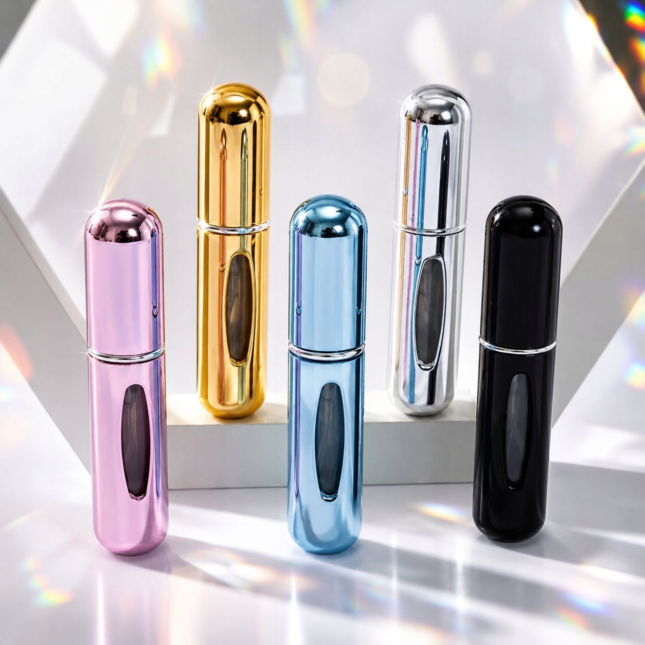 TRAVEL ATOMIZER FOR PERFUME VIAL BOTTLE PERFUME DISPENSER 5 ml MIX Manufacturer code atomizer podróżny do perfum Profi ID