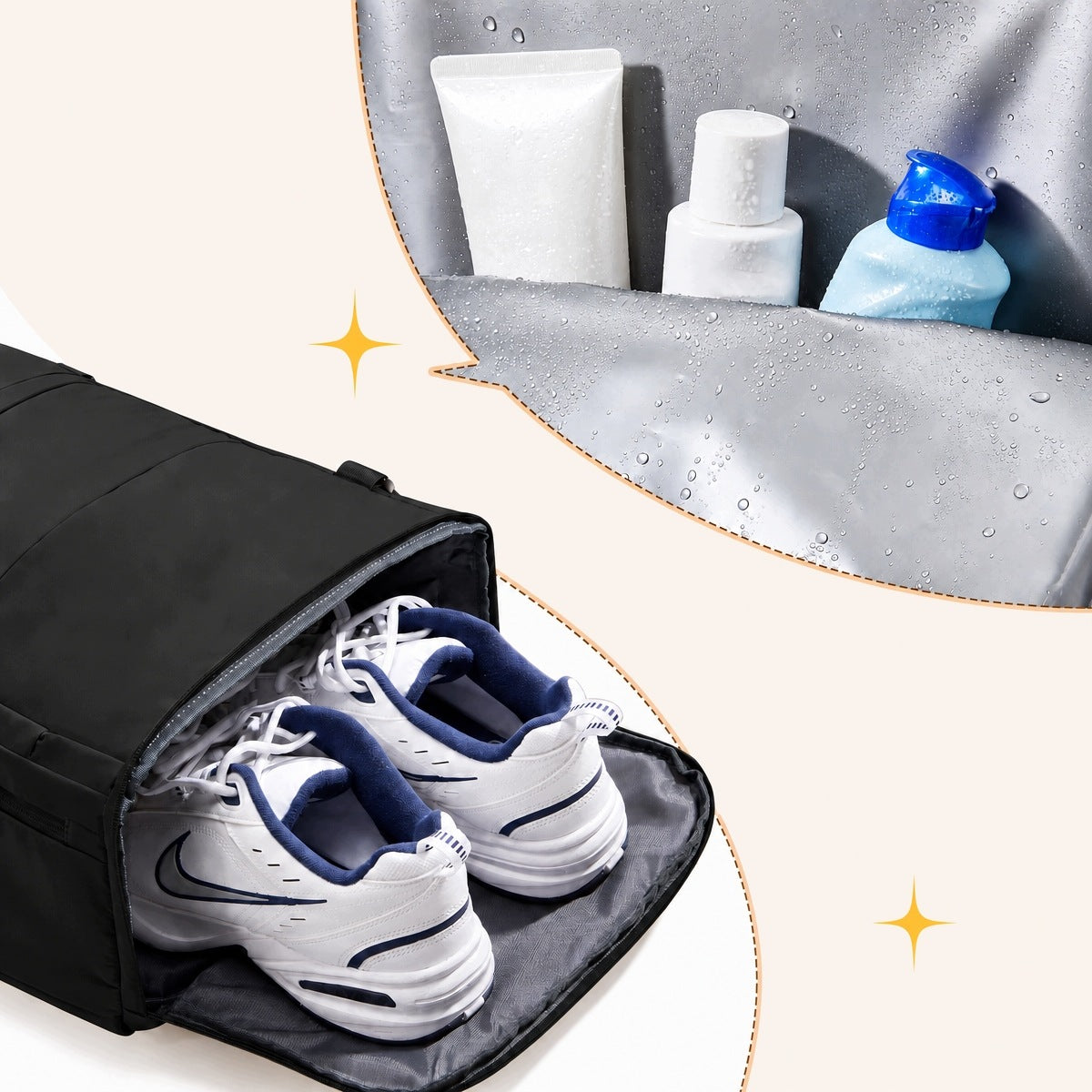 TRAVEL BACKPACK BLACK 40x30x20 HANDHELD FOR AIRPLANE STRONG Brand no brand