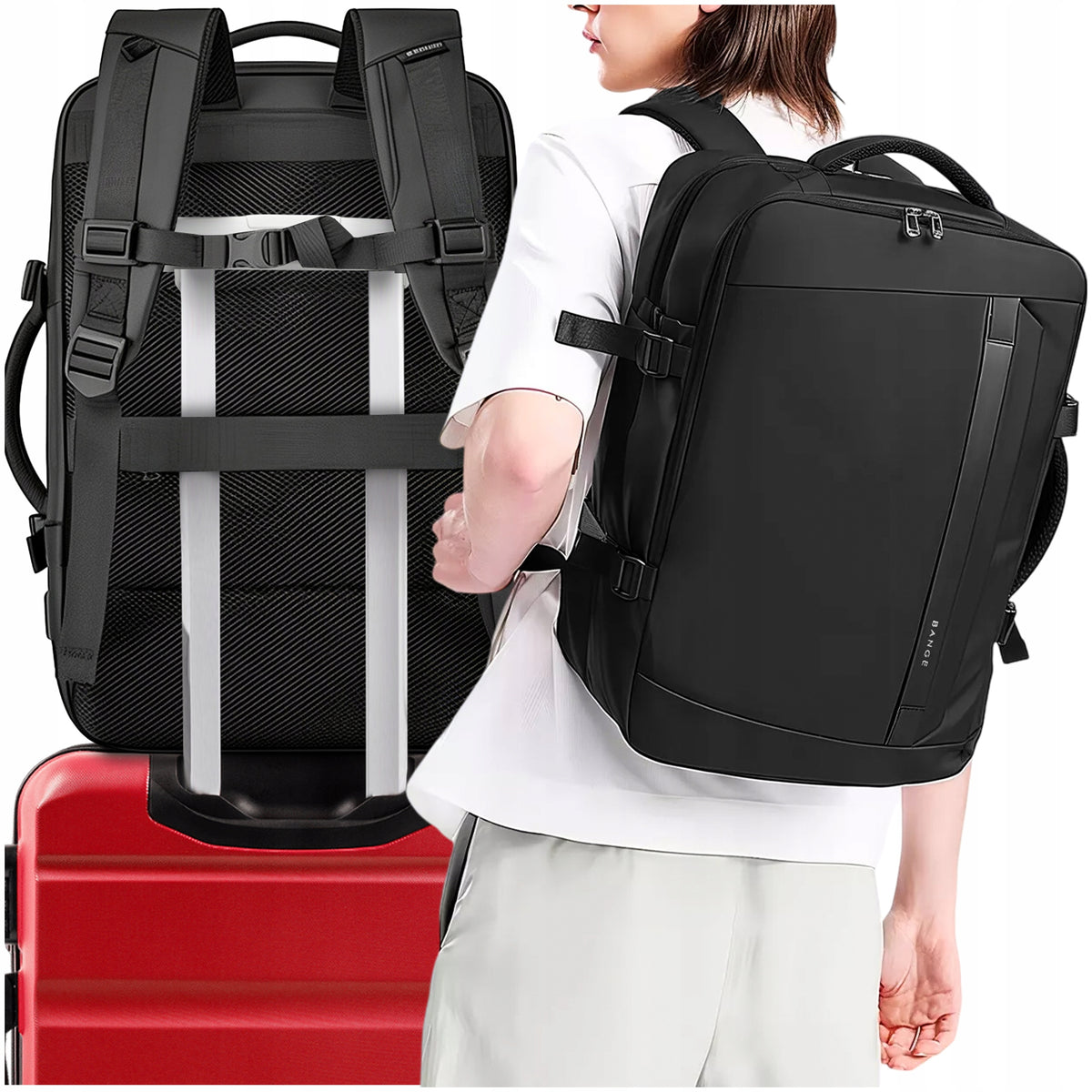 TRAVEL BACKPACK BUSINESS CABIN WATERPROOF ROOMY TOURIST 15.6 USB