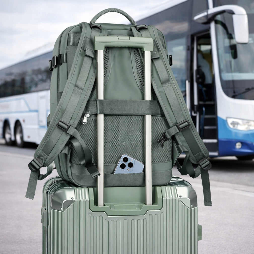 TRAVEL BACKPACK FOR BUS TRAIN 42x30x20 USB SHOE COMPARTMENT WATERPROOF Brand no brand