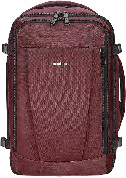 TRAVEL BACKPACK HAND LUGGAGE RYANAIR Ecohub 40X20X25cm 20L RED