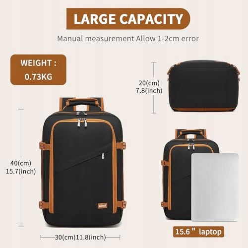 TRAVEL BACKPACK HAND LUGGAGE RYANAIR WIZZ AIR 40X30X20 CM metal Manufacturer code SWC5908151981641