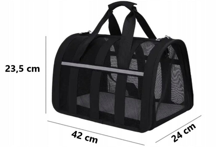 TRAVEL BAG LARGE SOLID 42x24x23 CARRIER FOR CAT DOG RABBIT BLACK Brand no brand