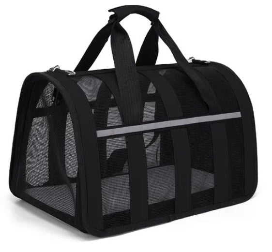 TRAVEL BAG LARGE SOLID 42x24x23 CARRIER FOR CAT DOG RABBIT BLACK Manufacturer code PF-31-M