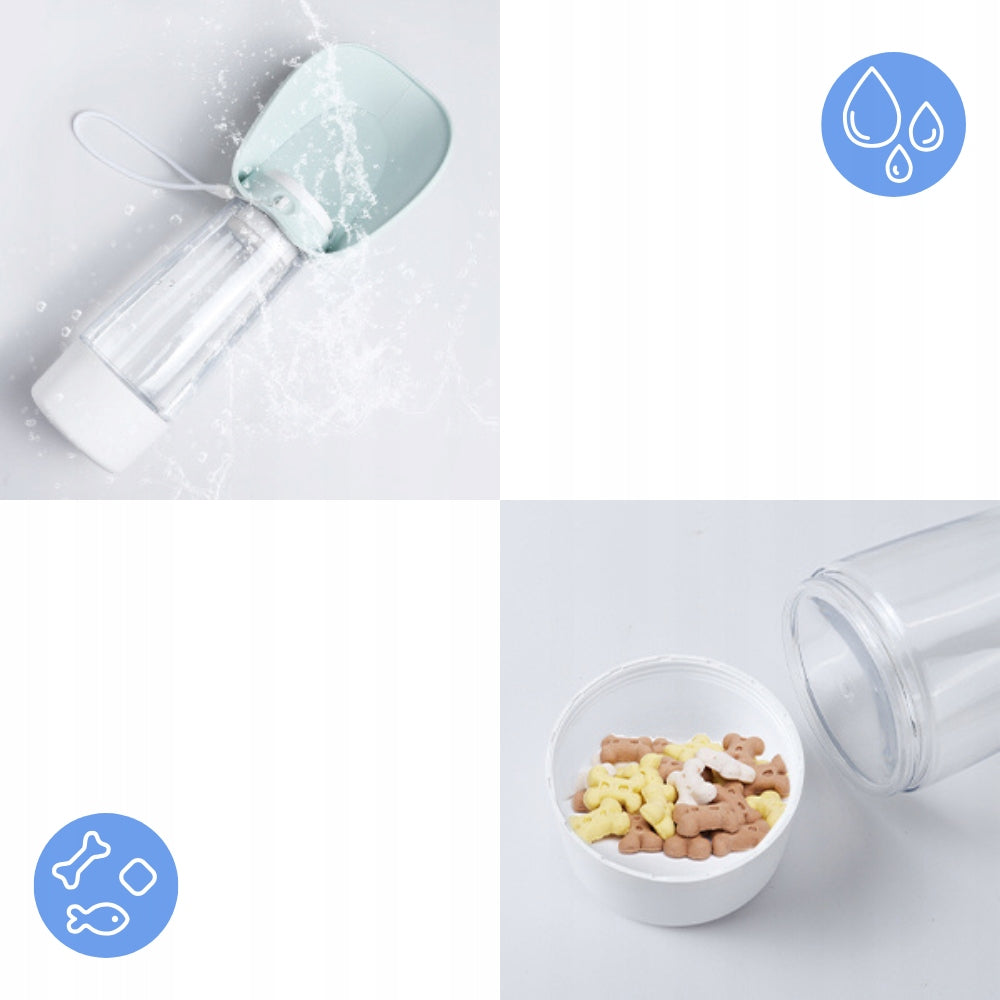 TRAVEL BOTTLE and bowl 2in1 Water bottle for water and food DOGNESS 450 ml Brand Dogness