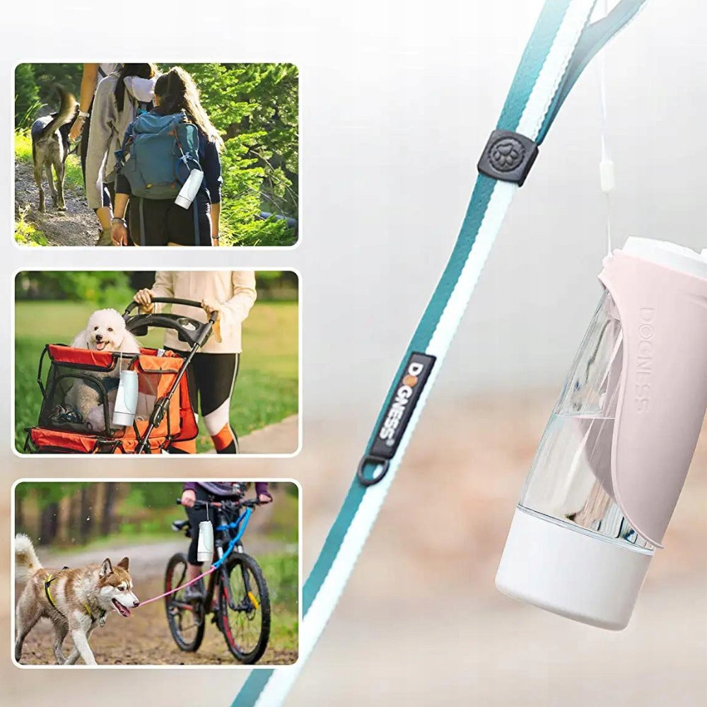 TRAVEL BOTTLE and bowl 2in1 Water bottle for water and food DOGNESS 450 ml Capacity 0.45 l