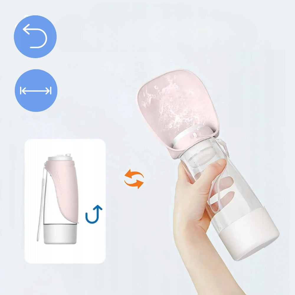 TRAVEL BOTTLE and bowl 2in1 Water bottle for water and food DOGNESS 450 ml Material other material