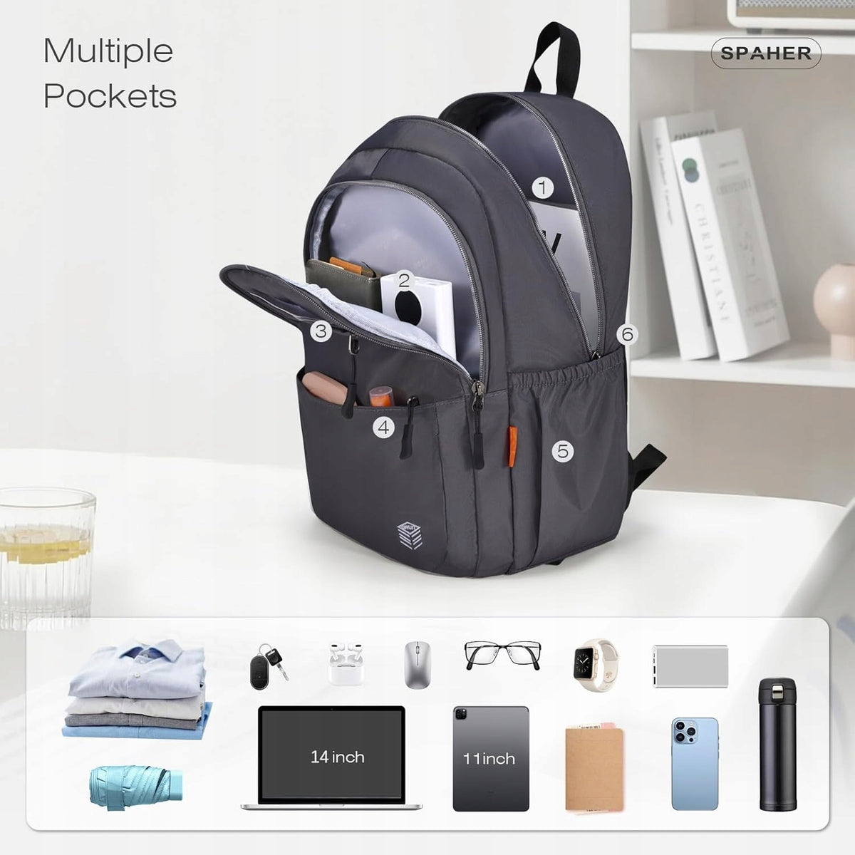 TRAVEL CABIN BACKPACK 40X20X25 CM 20L WATERPROOF FOR LAPTOP 14CAL Kind city