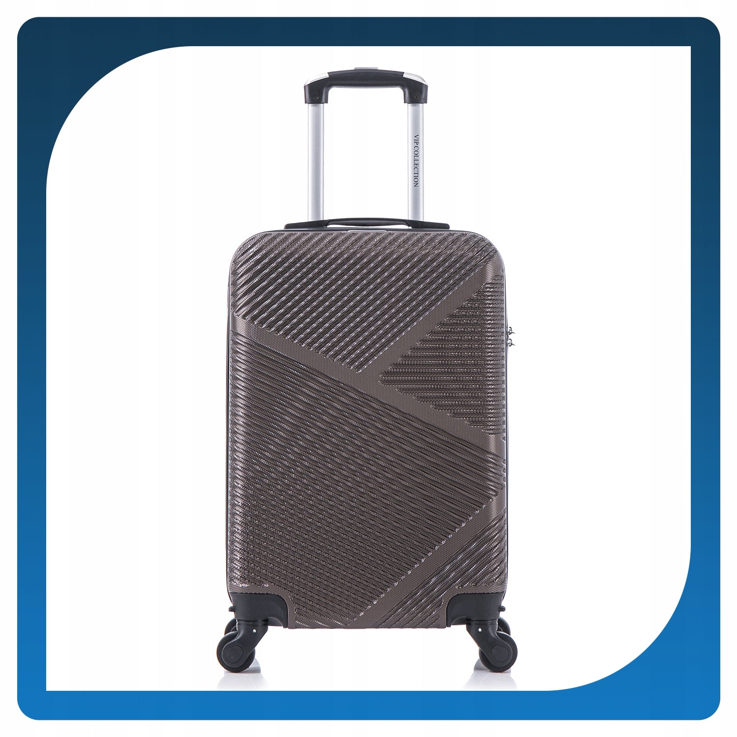 TRAVEL CABIN SUITCASE WITH WHEELS DETACHABLE WHEELS 20" ABS MIAMI COFFEE Depth (shorter edge) 22 cm
