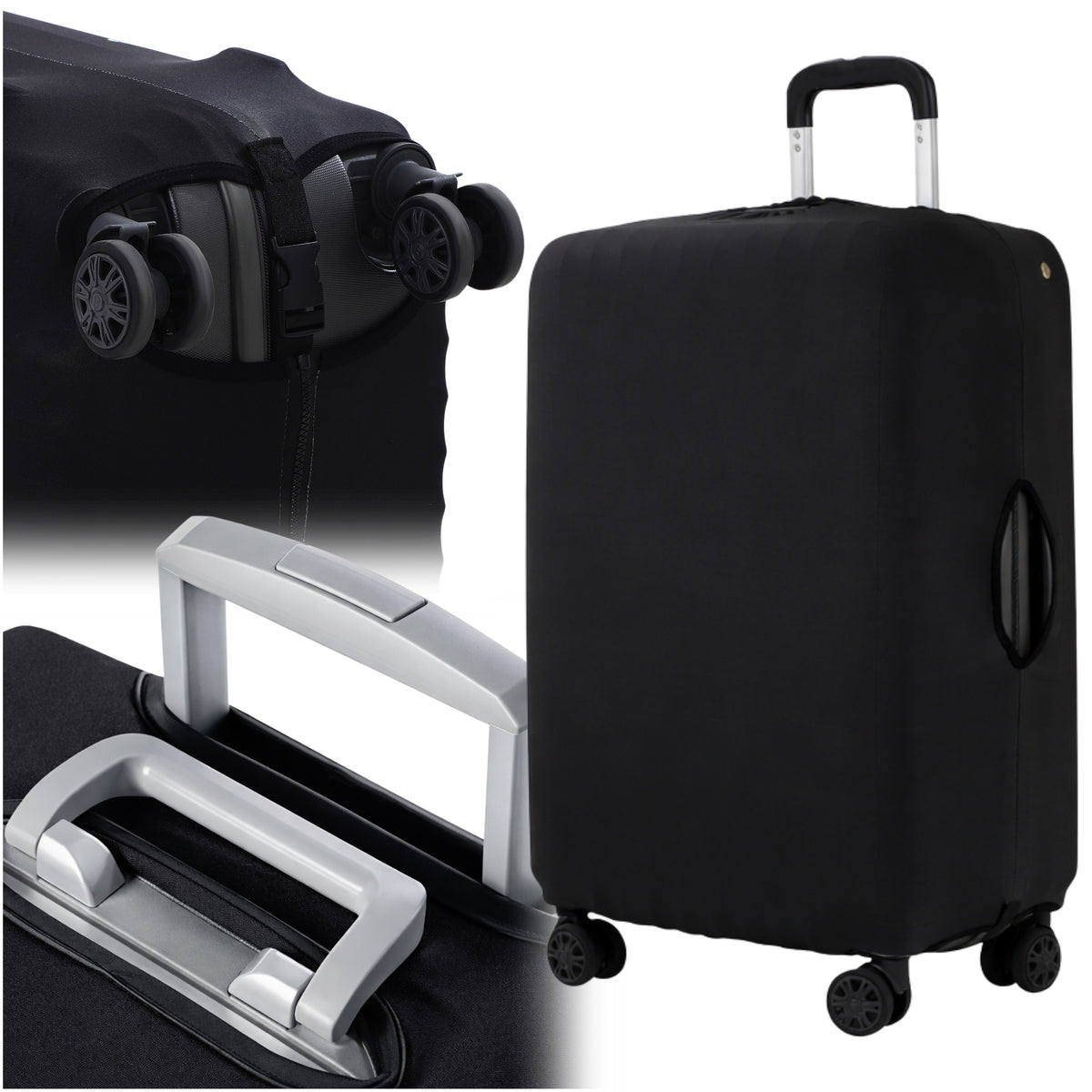 TRAVEL CASE COVER PROTECTIVE LUGGAGE ELASTIC CASE SMALL BLACK M