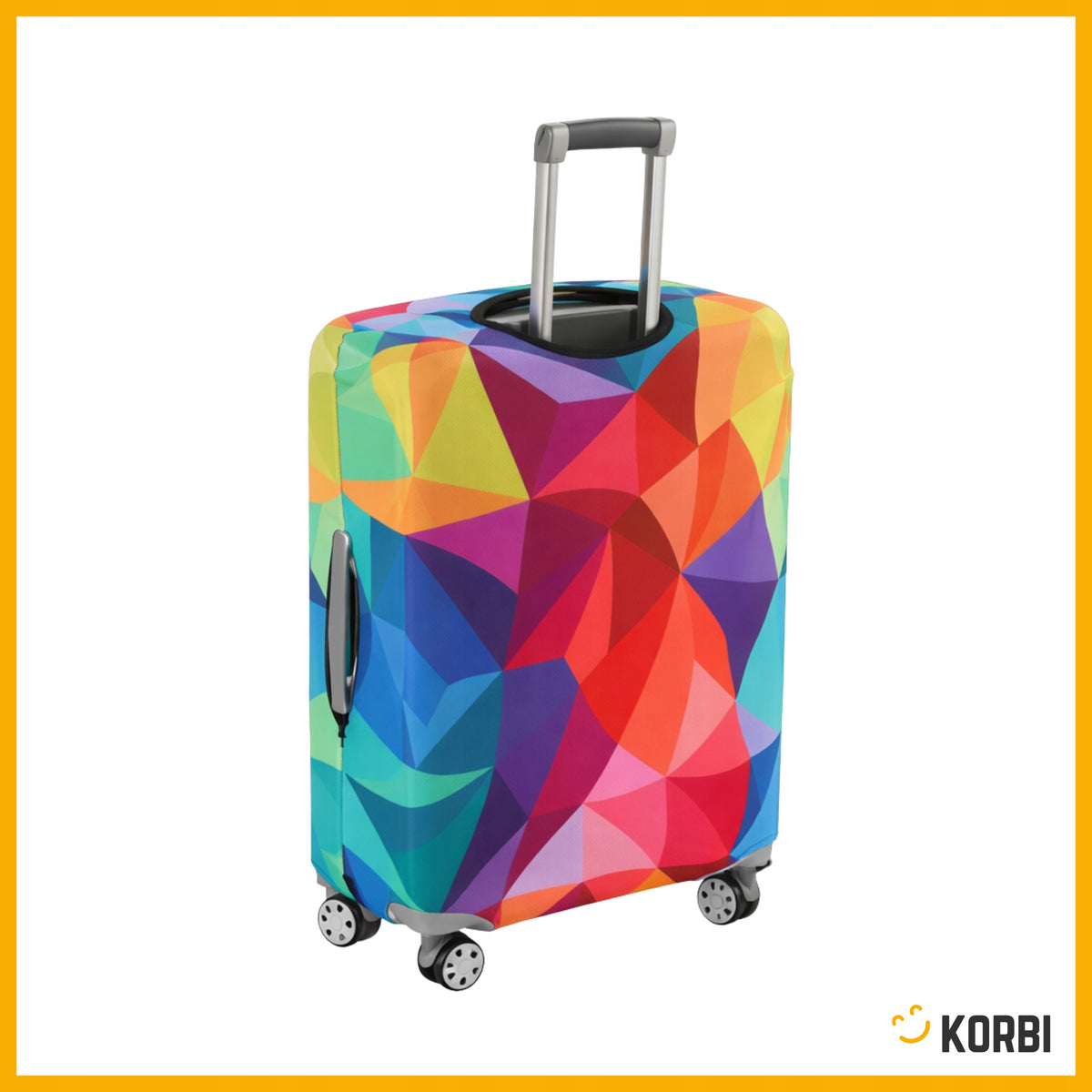TRAVEL CASE COVER PROTECTIVE LUGGAGE FLEXIBLE CASE COLORFUL L Manufacturer code Korbi OSŁONA WALIZKI Z RZEPEM FUTERAŁ 25-28''