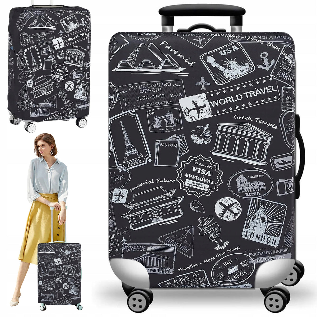 TRAVEL CASE COVER PROTECTIVE LUGGAGE FLEXIBLE CASE UP TO 25-28''