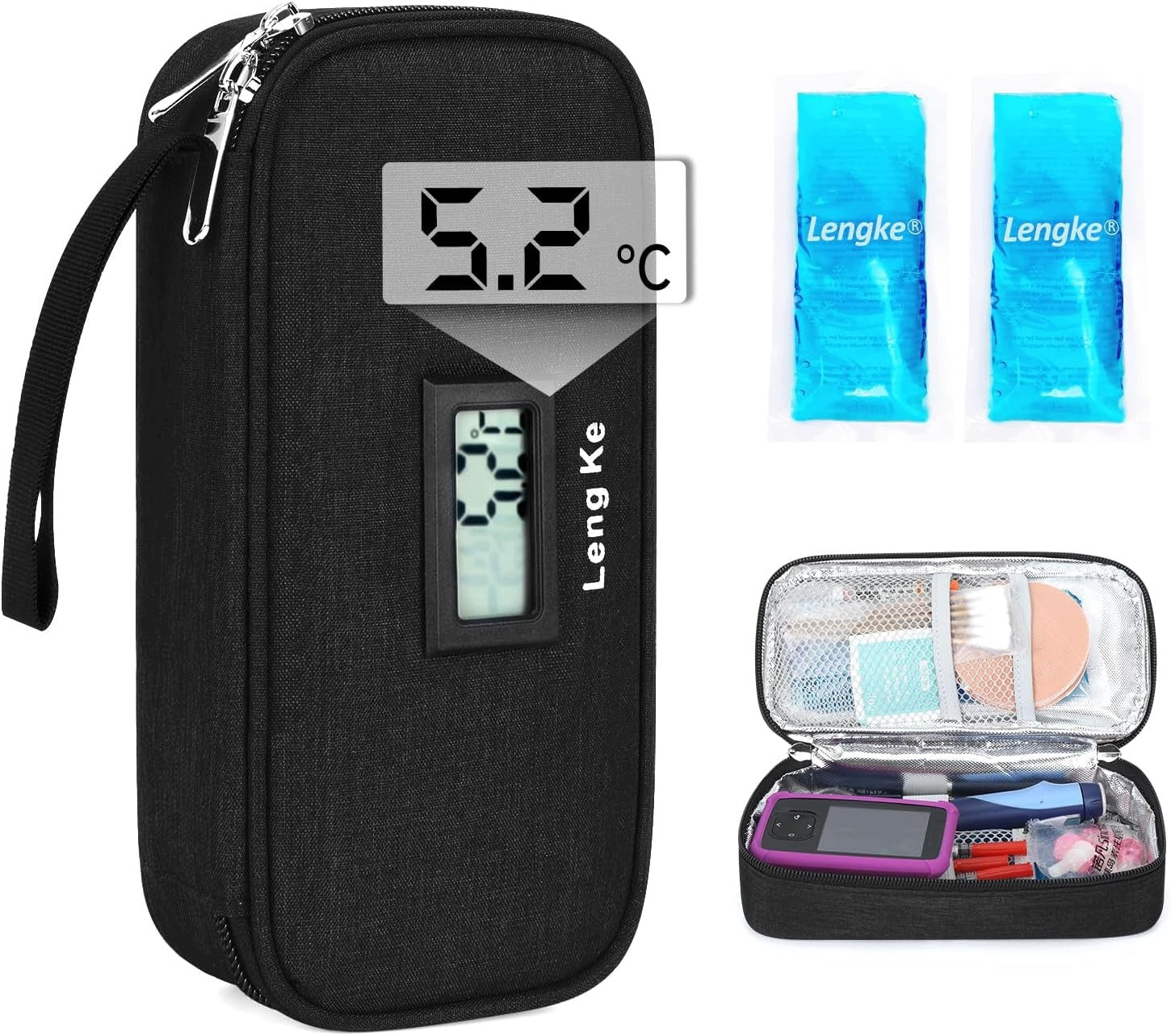 TRAVEL CASE FOR INSULIN WITH TEMPERATURE DISPLAY TSA 90G