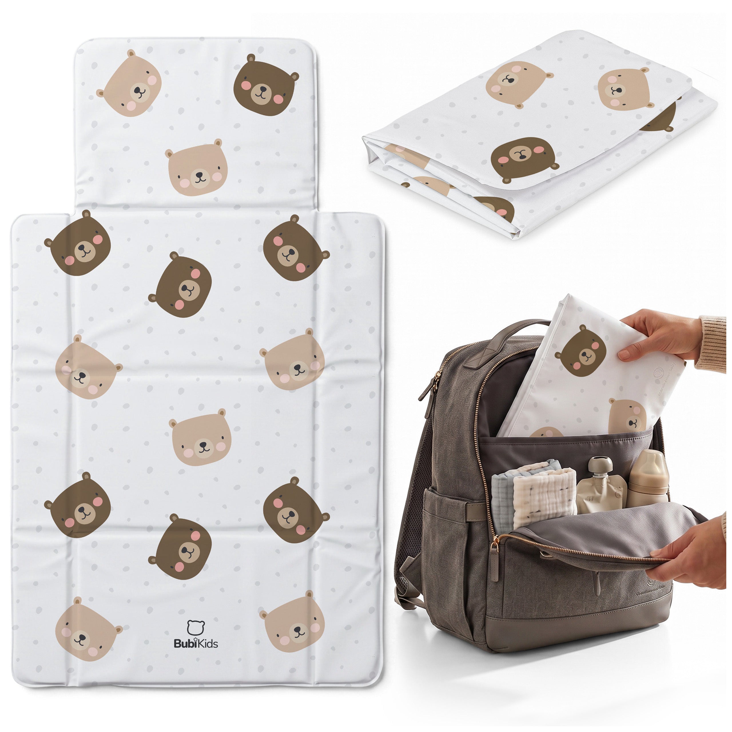 TRAVEL CHANGING TABLE FOLDING TRAVEL MAT FOR BABIES SOFT BACKING