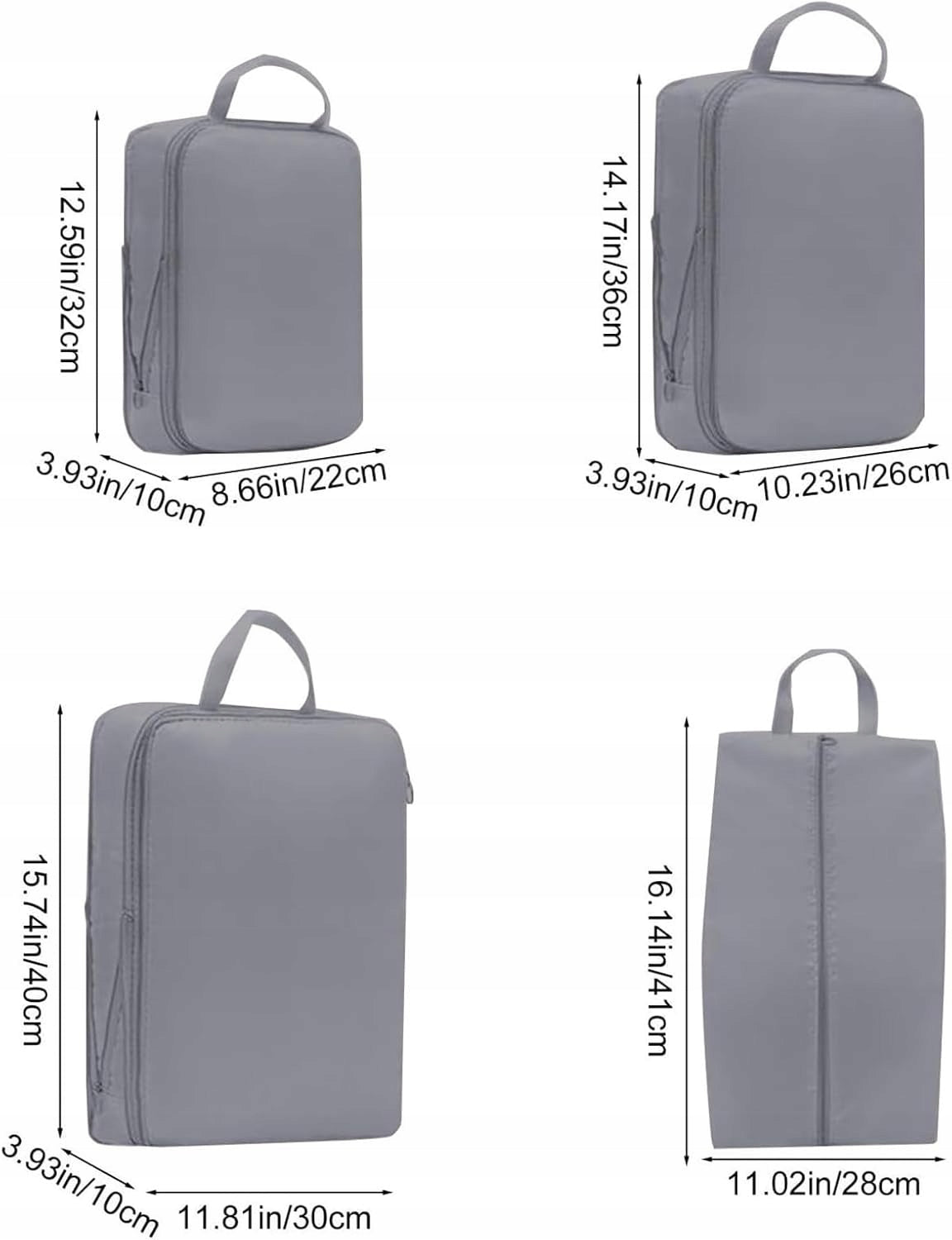 TRAVEL COMPRESSION BAGS 4 PIECES LUGGAGE ORGANIZERS SET Manufacturer code TORBY KOMPRESYJNE PODRÓŻNE 4 SZ STREFAZAKUPÓW