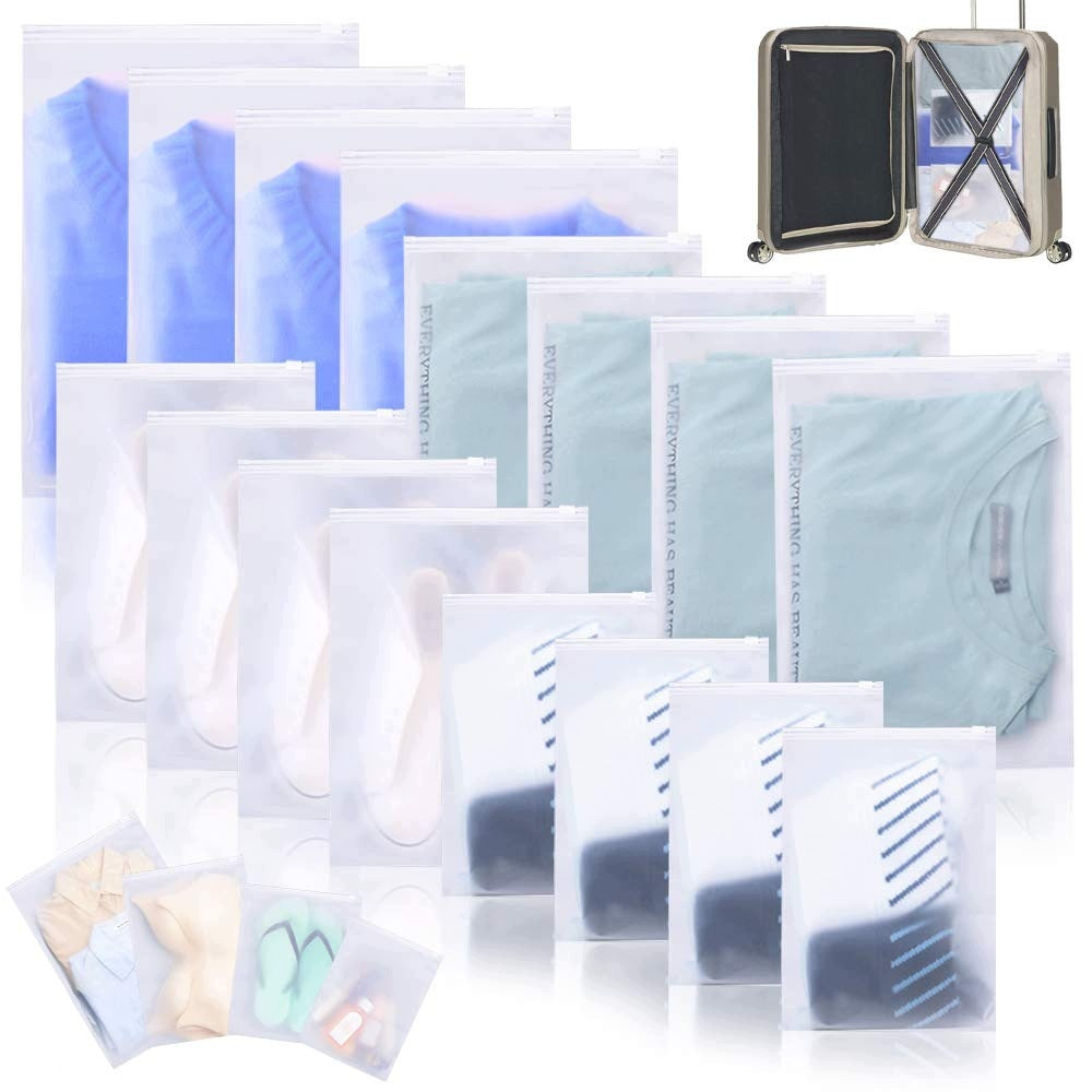 TRAVEL COMPRESSION BAGS FOR CLOTHES 16 PCS 4 SIZES