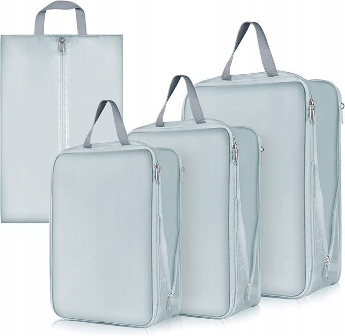 TRAVEL COMPRESSION BAGS FOR SUITCASE SET OF 4 LUGGAGE ORGANIZERS
