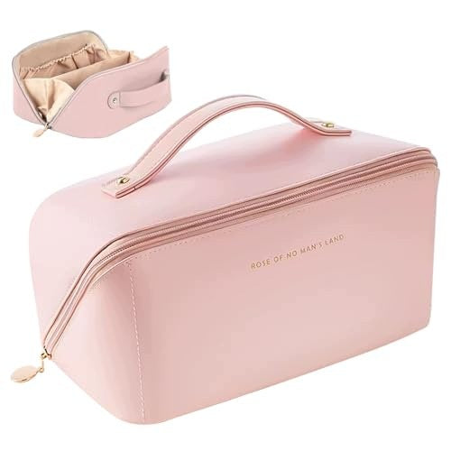 TRAVEL COSMETIC BAG LARGE CAPACITY PU LEATHER FOR WOMEN GIFT leather Brand no brand