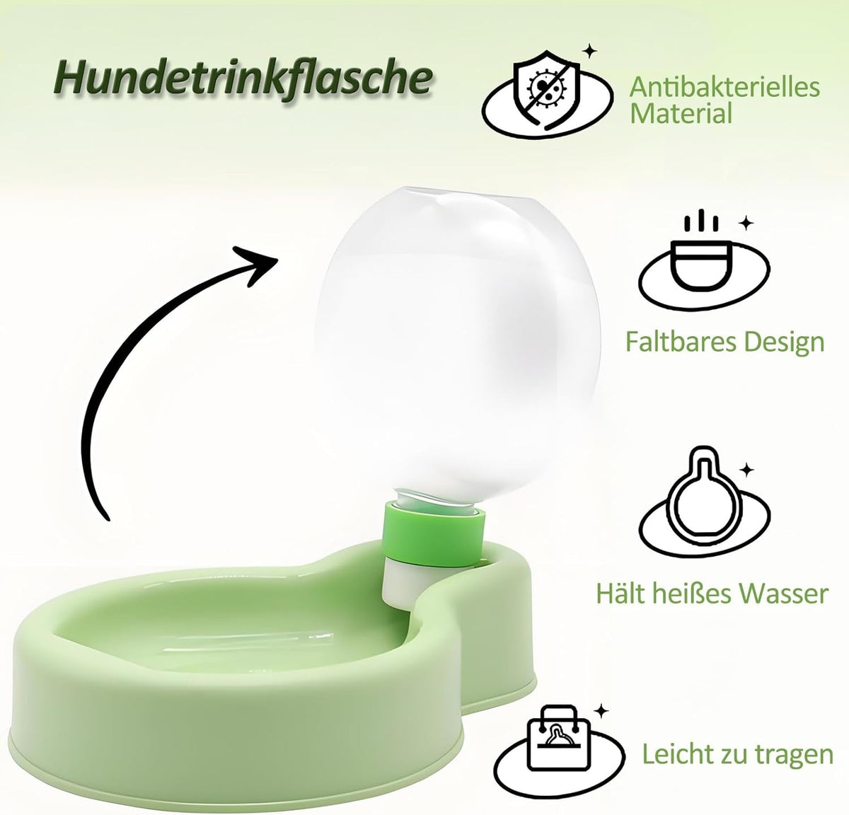 TRAVEL DOG BOTTLE WITH AIRTIGHT BOWL 500ML Packaging status original