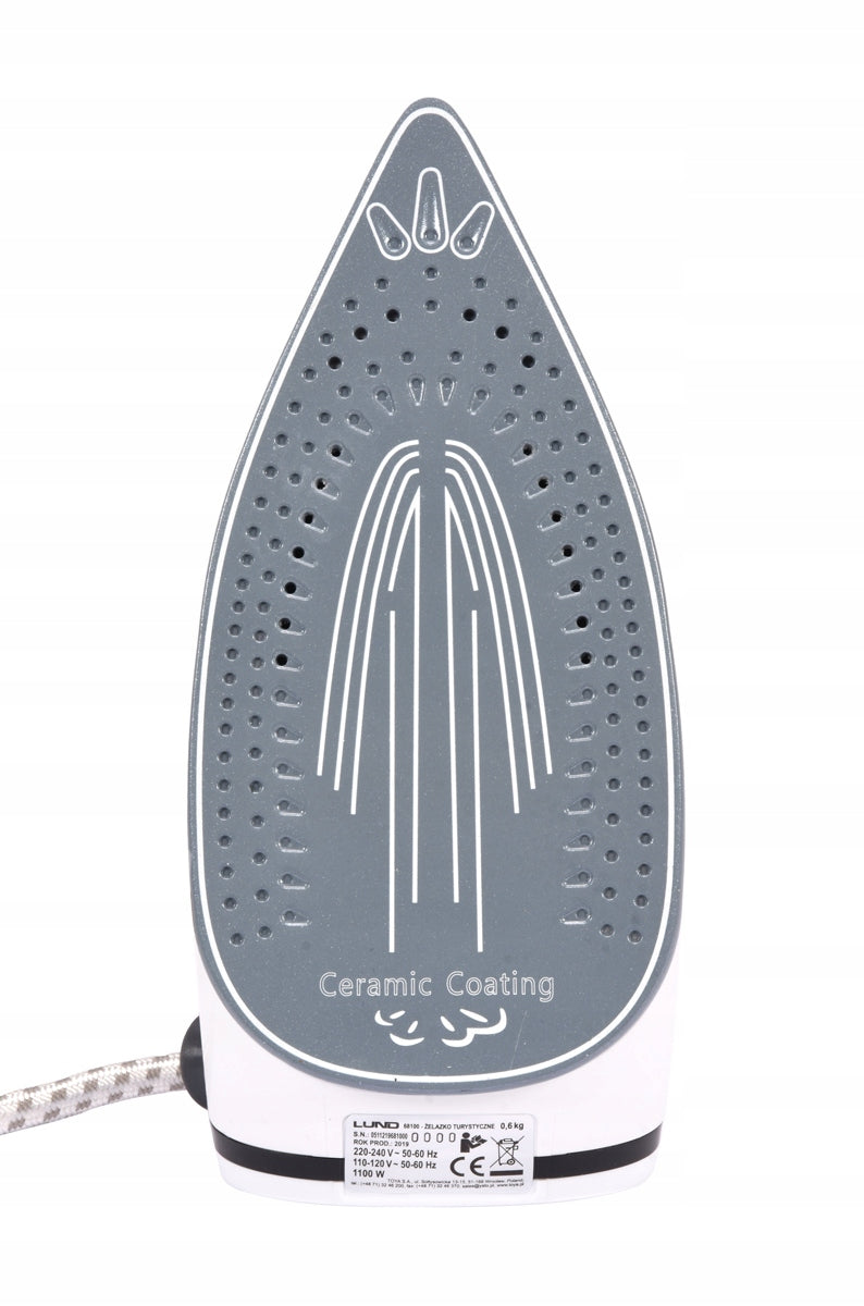 TRAVEL IRON SMALL TRAVEL 1100W FOLDING 3 FUNCTIONS LUND Model 68100