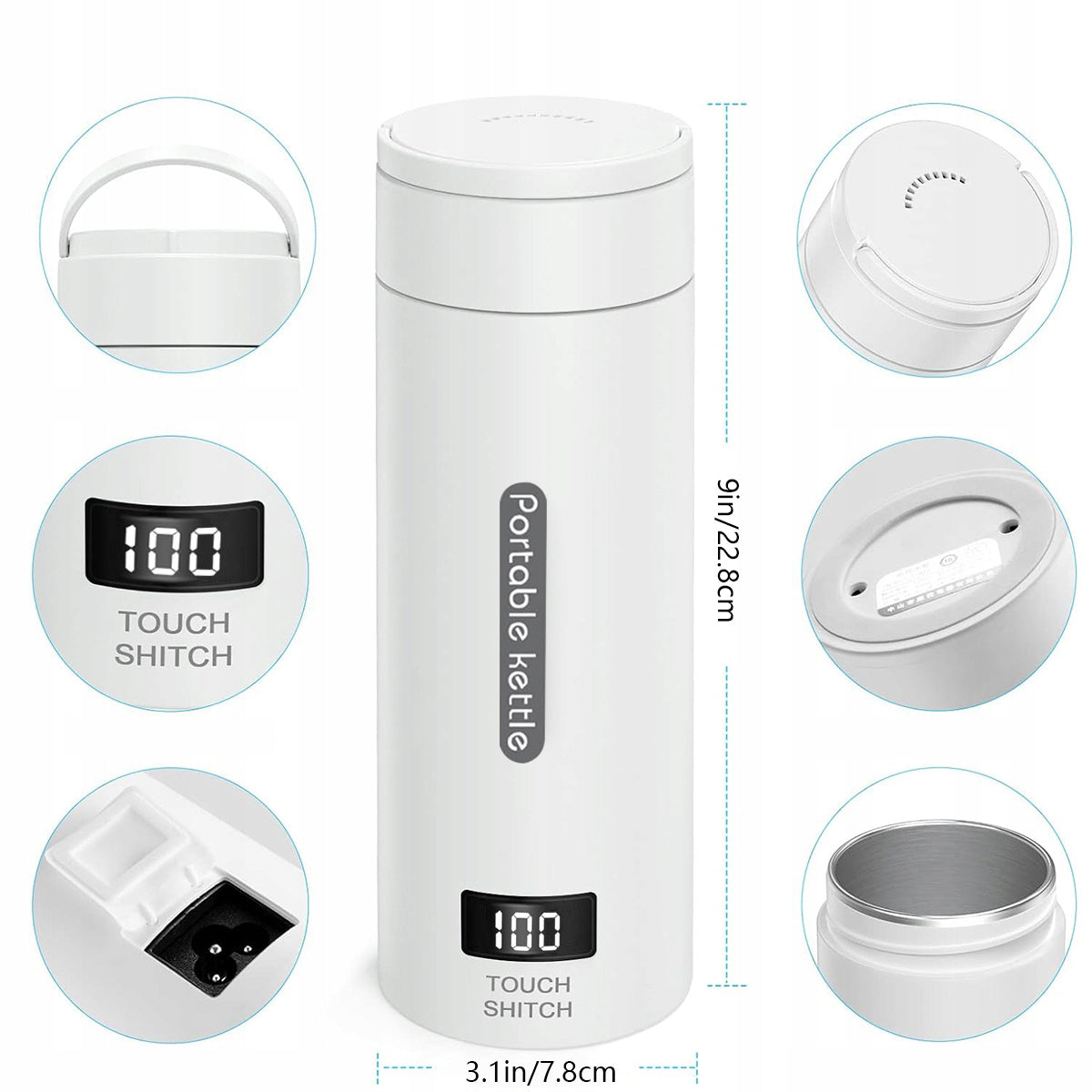 TRAVEL KETTLE, PORTABLE KETTLE, TRAVEL ELECTRIC KETTLE 500ML Packaging status original