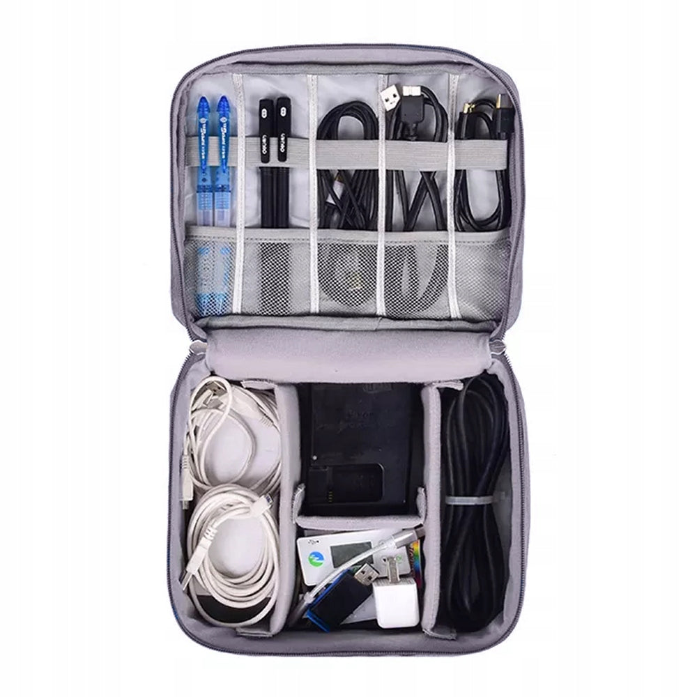 TRAVEL ORGANIZER BAG CHARGER CASE CABLES ELECTRONICS WITH XL HANDLE Model brak