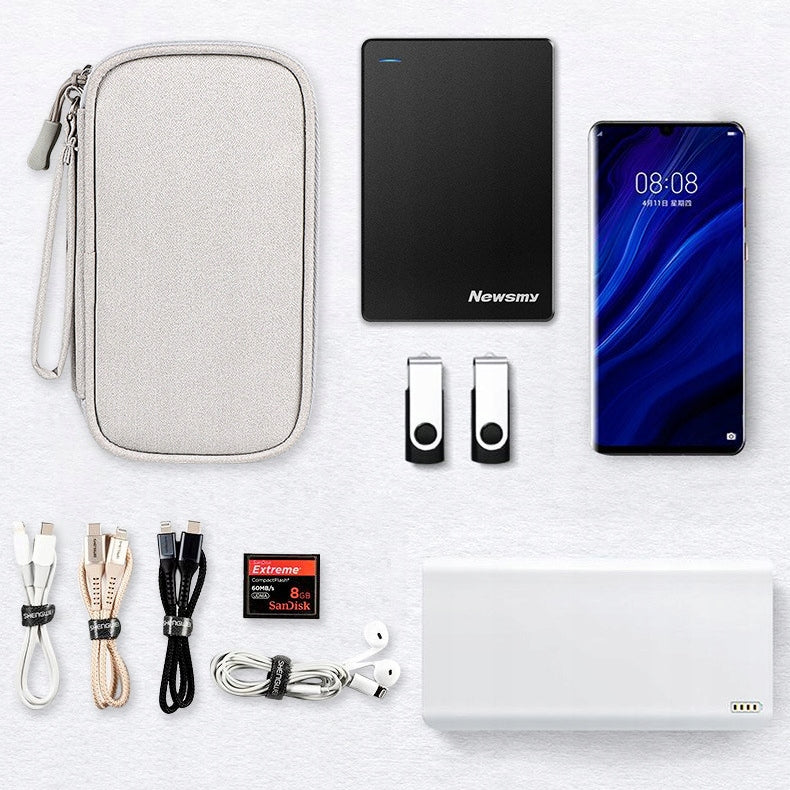 TRAVEL ORGANIZER CASE CHARGER CABLE COVER CAPACIOUS WIRES Brand Zgeer
