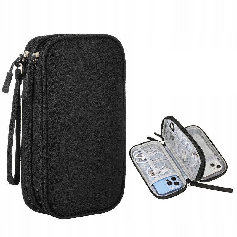 TRAVEL ORGANIZER CASE CHARGER CABLE COVER CAPACIOUS WIRES