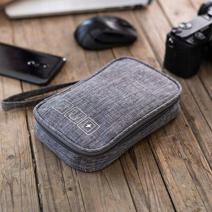 TRAVEL ORGANIZER FOR CABLES AND CHARGERS ELECTRONICS BAG COVER GREY Certificates of conformity CE