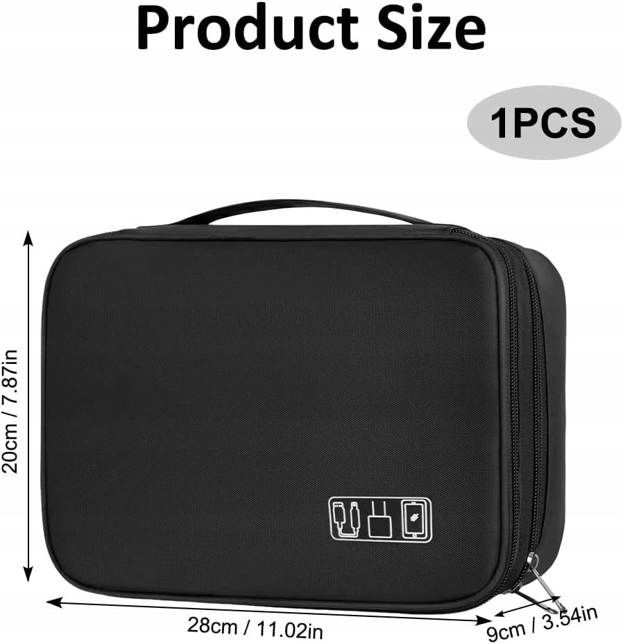 TRAVEL ORGANIZER FOR CABLES ELECTRONICS WATERPROOF LARGE ROOMY CASE Manufacturer code ORGANIZER PODRÓŻNY NA KABLE ELE STREFAZAKUPÓW