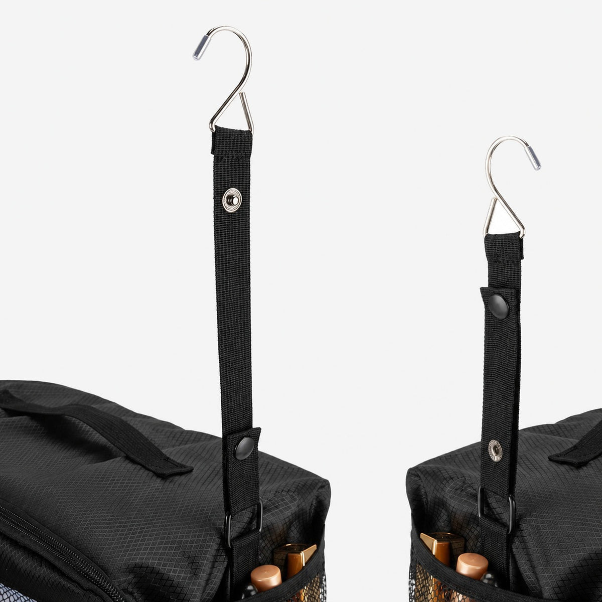 TRAVEL ORGANIZER FOR CLOSET 4 LEVELS HANGING CAMPING BLACK Color black