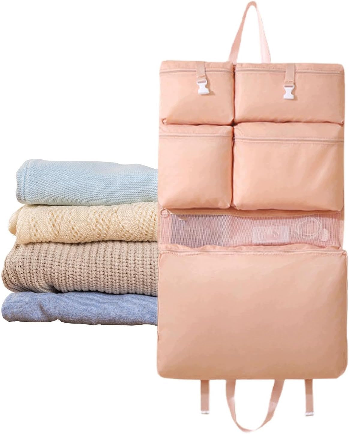 TRAVEL ORGANIZER FOR PACKING SUITCASE ON THE WALL TEXTILE FOLDING DOOR Packaging status original