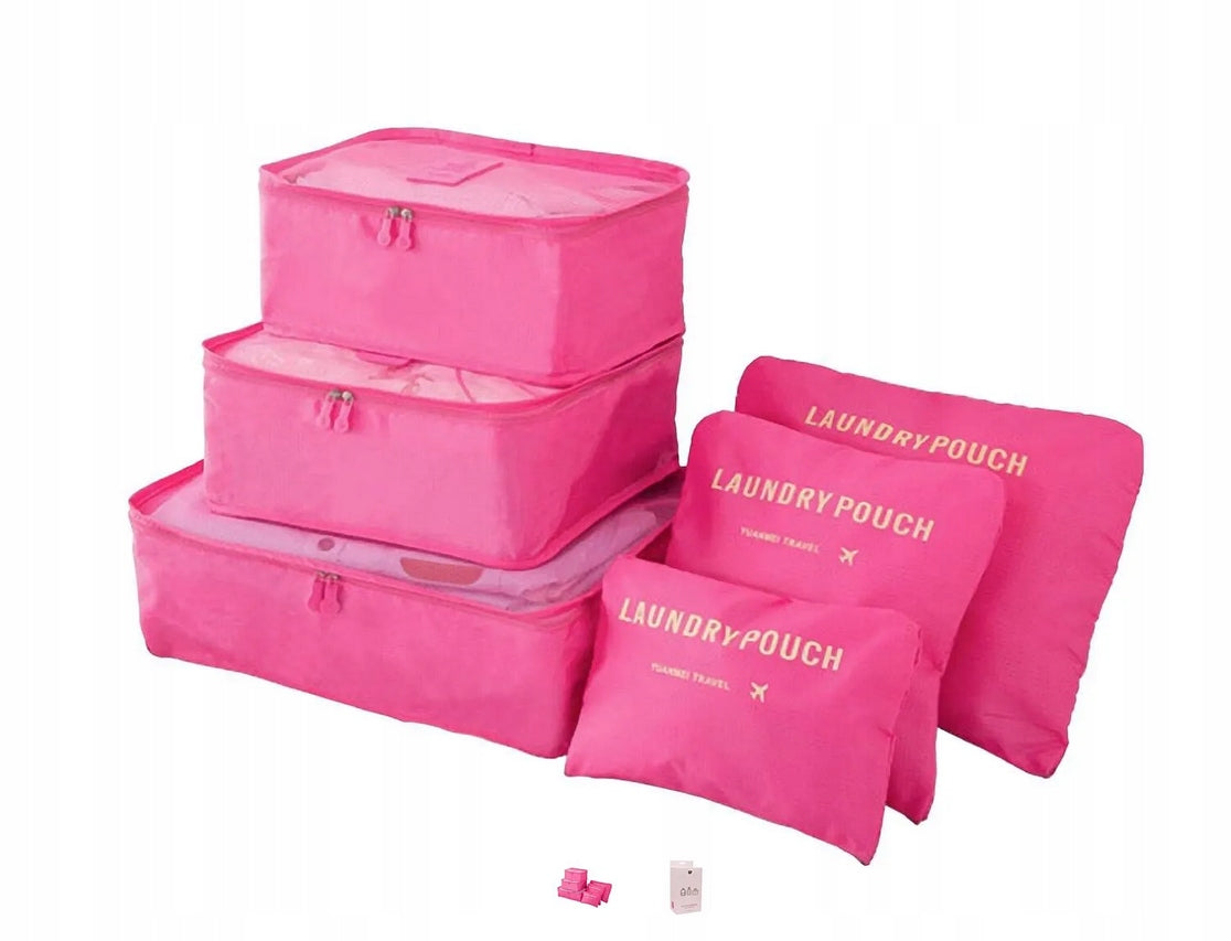 TRAVEL ORGANIZER FOR SUITCASE BAGS 6 PCS. ROSES