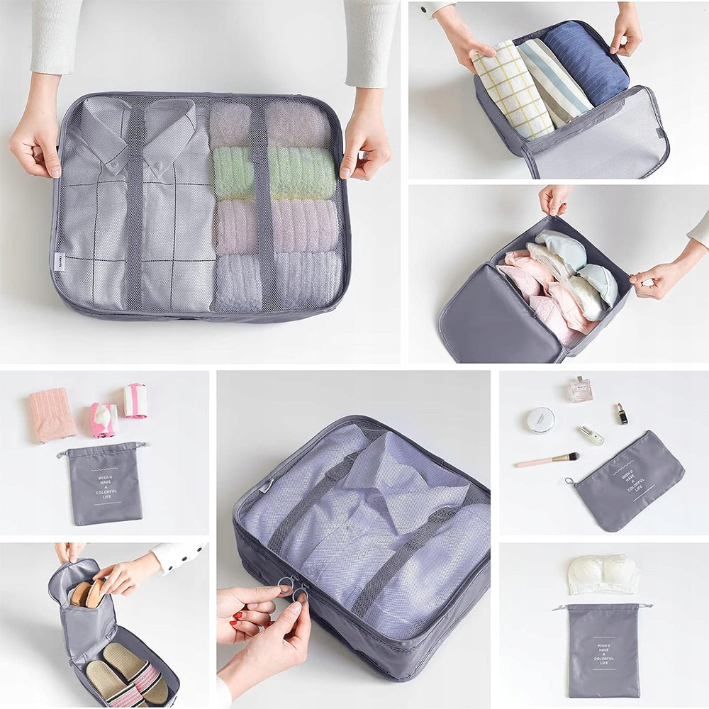 TRAVEL ORGANIZER FOR SUITCASE CLOSET BAGS SET AND SHOES 9X Product depth 11 cm