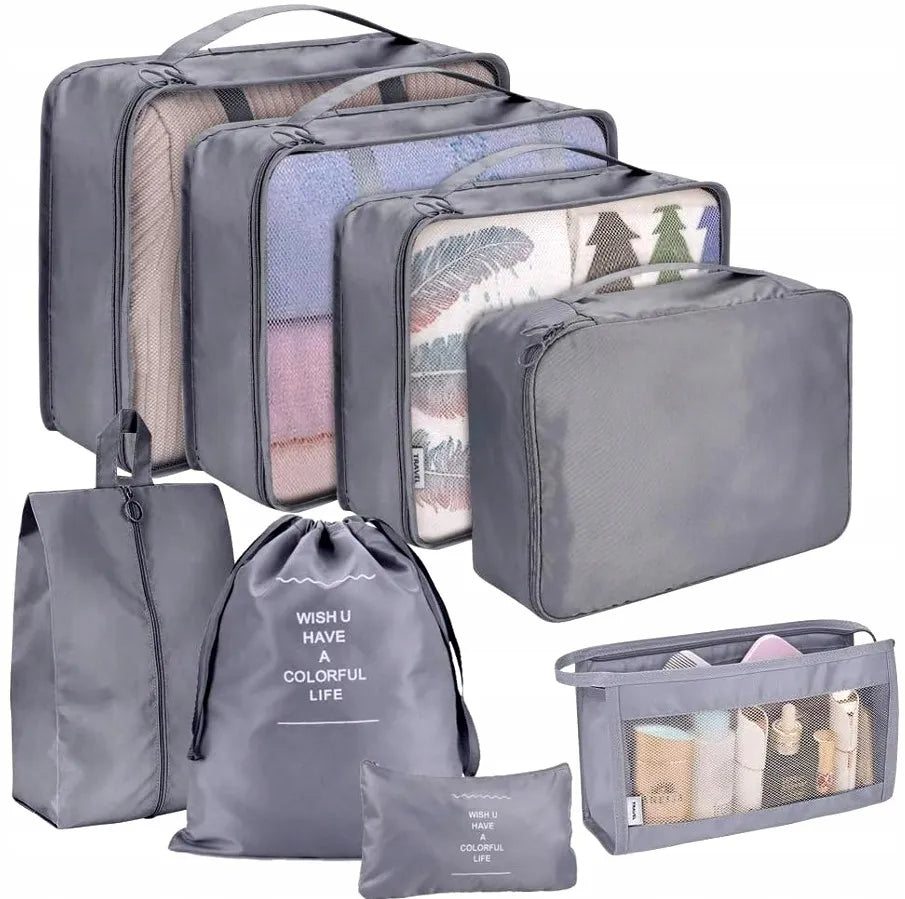 TRAVEL ORGANIZER FOR SUITCASE CLOSET BAGS SET CLOTHES AND SHOES 9x set